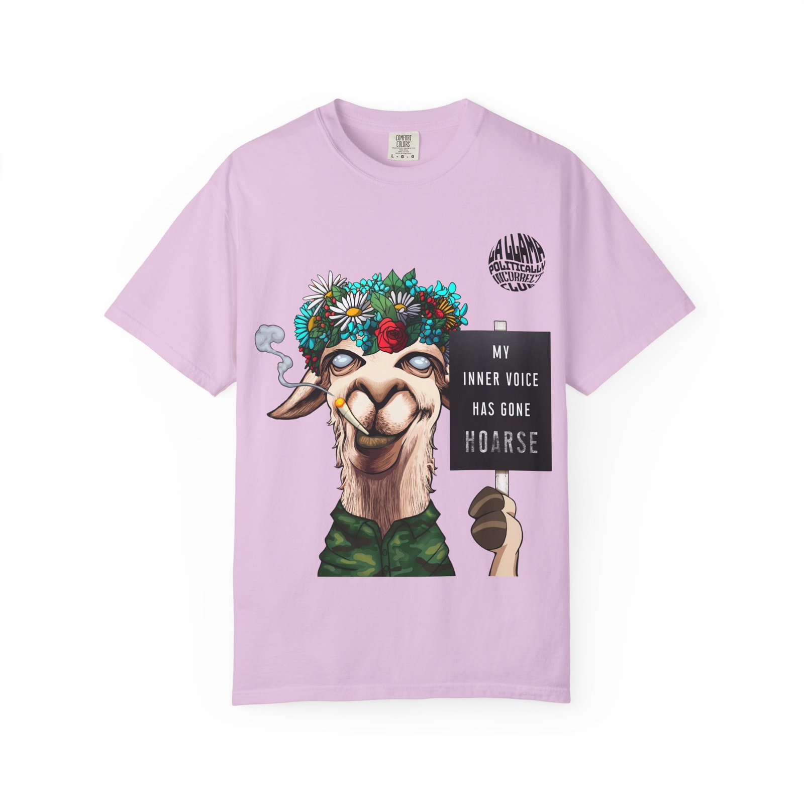 14532642512955961114_2048-1.jpeg T-Shirt - Vintage, the 'My Inner Voice Has Gone Hoarse' Llama - Image 1
