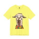 Imagine Llama music parody t-shirt with llama in round glasses by La Llama Politically Incorrect Club