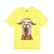 Imagine Llama music parody t-shirt with llama in round glasses by La Llama Politically Incorrect Club