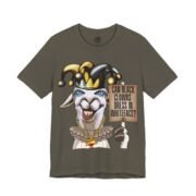 Eddie the Can Black Clowns Dress in Whiteface Llama double standard humor t-shirt by La Llama Politically Incorrect Club