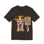 Shiboshi the Adopt a Llama Salesman crypto humor t-shirt by La Llama Politically Incorrect Club