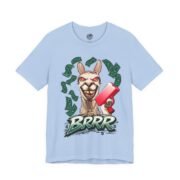 Dennis the Brrr Llama money printer go brrr funny meme t-shirt by La Llama Politically Incorrect Club