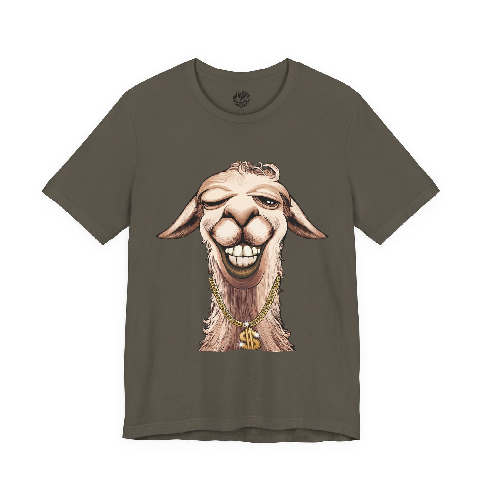 Puzzluzz the Smile It Confuses The Woke Llama anti woke humor t-shirt by La Llama Politically Incorrect Club