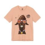 The Crypto Dev from Bombay tech humor t-shirt with llama developer design by La Llama Politically Incorrect Club