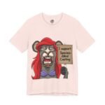 The Little Llama casting parody t-shirt with llama in red wig design by La Llama Politically Incorrect Club