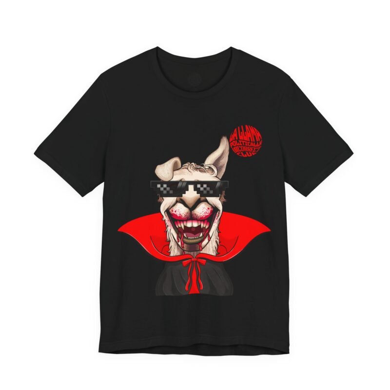 ArchBishop the Bad Habits Never Die Llama vice humor t-shirt by La Llama Politically Incorrect Club
