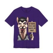 Is Being Rich and White So Bad edgy humor t-shirt with llama design explicit content by La Llama Politically Incorrect Club