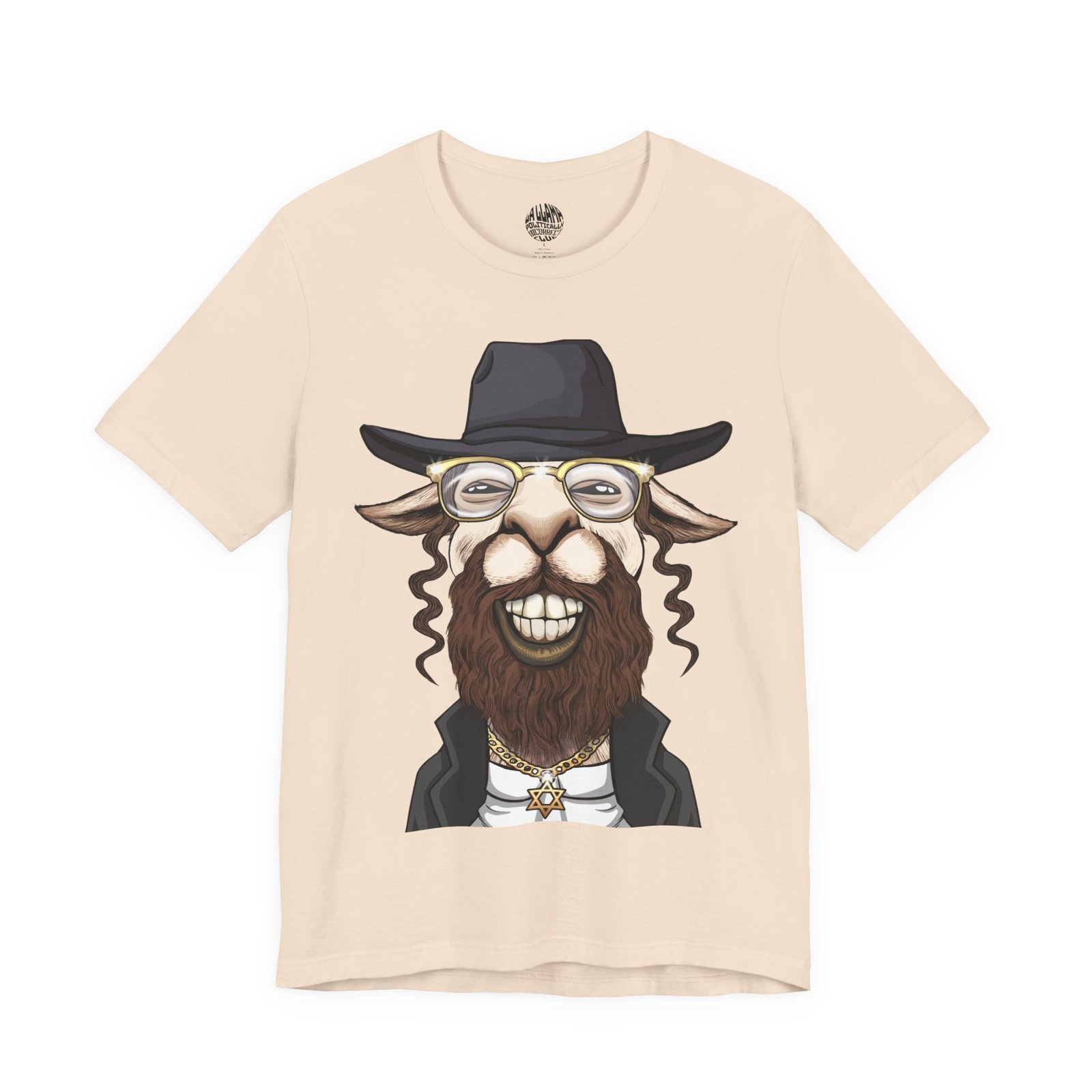 Lyler the Penny Pincher Llama cheapskate humor t-shirt by La Llama Politically Incorrect Club