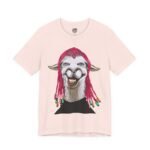 Funny septum theory shirt in soft pink, La Llama design with a llama at the bar who spotted the ring and confirmed the theory by midnight.