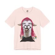 Funny septum theory shirt in soft pink, La Llama design with a llama at the bar who spotted the ring and confirmed the theory by midnight.