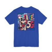 Funny conspiracy theory shirt in true royal blue, La Llama design with a llama in a tin foil hat who connected every dot and found Pyongyang the only option.