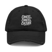 Anti cancel culture hat in black, La Llama politically incorrect club, unstructured dad cap for the llama who refuses to feed the machine and treats every flag as confirmation.