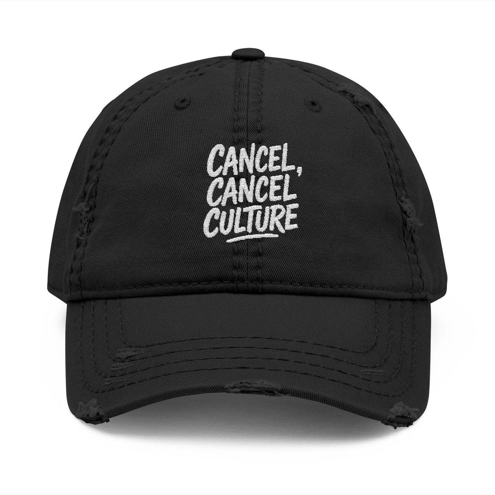 Anti cancel culture hat in black, La Llama politically incorrect club, unstructured dad cap for the llama who refuses to feed the machine and treats every flag as confirmation.